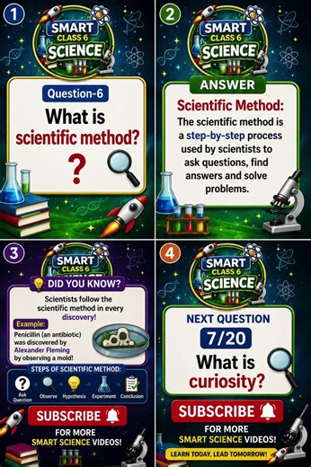 5. What is Scientific method ? 📘 NCERT Class 6 Science | 🌍 CH -1 The Wonderful World of Science |
