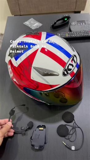 Cara Instal Cardo Packtalk Bold di Helmet KYT Hellcat