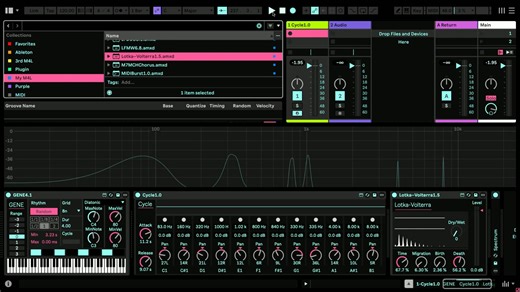 The Lotka Volterra model, originally devised to describe the dynamic balance between predator and prey, reveals that even systems governed by strict equations can behave with startling vitality. Populations rise and fall, oscillate, collapse, and recover. Stability emerges only as a fleeting illusion. This same logic applies to sound. https://akihikomatsumoto.sellfy.store/p/ableton-lotka-volterra/ | Akihiko Matsumoto