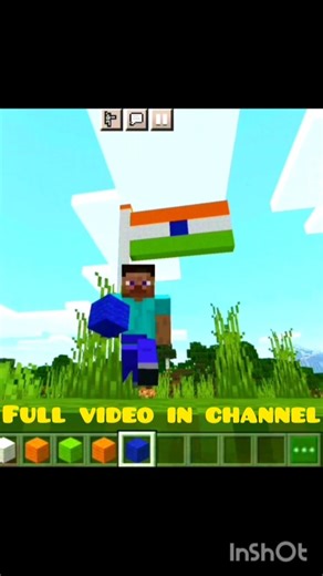 Indian Flag In Minecraft 🇮🇳❤️ | Republic Day Short #shorts #republicday #viral