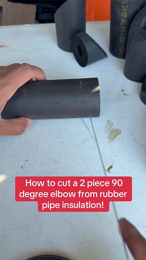 How to Cut a 90 Degree Elbow from Rubber Insulation