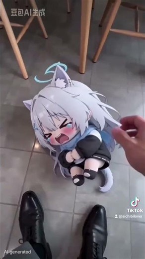 Shiroko goes to fly! #ai #cute #chibi