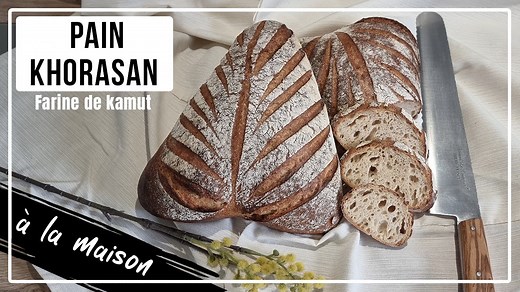 Pain au khorasan à la maison. Recette de pain à la farine de KAMUT (Khorasan) - Boulangerie Pas à Pas