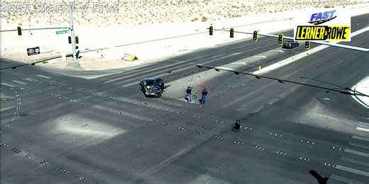 Woman dead in 2-vehicle crash in south Las Vegas