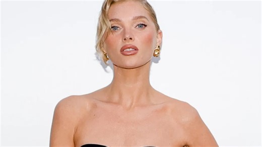 Elsa Hosk stuns as she shows endless legs in all black look at fashion event