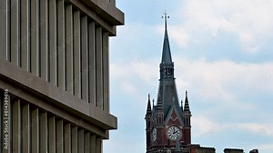 St Pancras Hotel behind the new Google Headquarters in London, United Kingdom