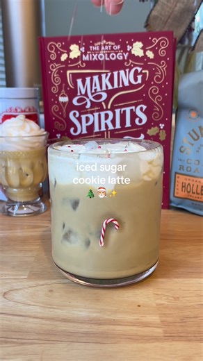 Cristina on Instagram: "these holiday pillsbury sugar cookies are really versatile ✨☕️ @pillsburybaking #coffee #icedcoffee #holidaycoffee #pillsbury #sugarcookies"