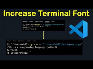 Increase VS Code Terminal Font Size