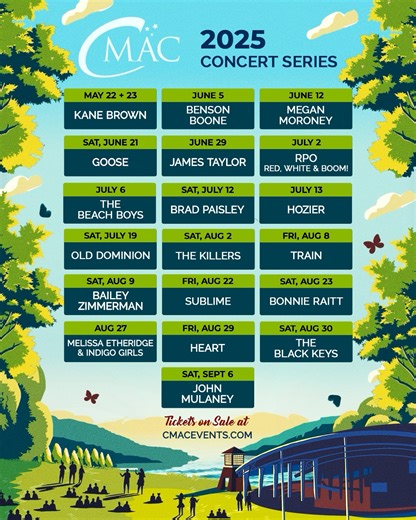 The CMAC stars are waiting for you this season ✨ See you there! More info tickets at cmacevents.com 🎫 | CMAC