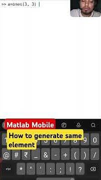 How to generate matrix with all elements same using matlab