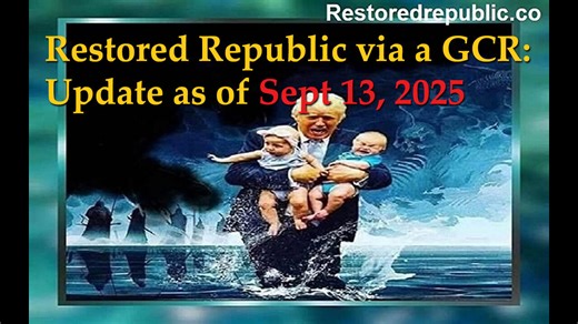 Restored Republic via a GCR Update as of Sep 13, 2025 - By Judy Byington