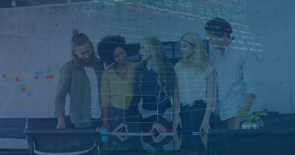 Animation of statistics and financial data processing over diverse business people. Global business, finance, computing and data processing concept digitally generated video Stock Video Footage - Alamy