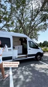 This is EXACTLY the shower I'm doing in my build! It's so nice to see other people doing it first, so that I know exactly what to do what not to do 😂 If you’re interested in learning more about how vanlifers shower while on the road, click the link in our bio where you’ll learn all the possible showering options available. Because yes, we shower on the road 😏 Credit: @vanningwilder | Project Van Life