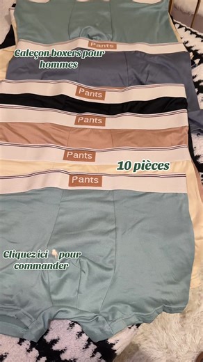 Caleçons boxers pour hommes, 10 pièces, avec motif simple à lettres, sous-vêtements décontractés à la mode et respirants pour adolescents et adultes, vêtements de nuit confortables pour la maison#homme #vetement #offrepourtoi #tiktokshop #tiktokshopfrance