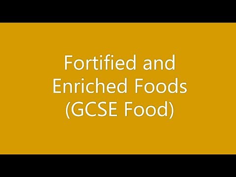Fortification and Enrichment of food (GCSE)