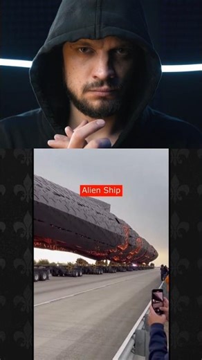 Giant ‘Alien’ Spaceship Moving on the Road – Real or Fake? #reaction #shorts