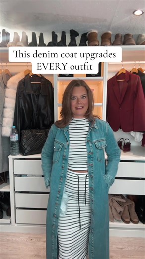 This denim coat instantly upgrades ANY outfit 😮‍🔥 Perfect for layering, casual days, errands, or street-style looks Relaxed fit, comfy, and gives that effortless cool girl vibe If you want an easy throw-on jacket you’ll wear nonstop — add to basket now #tiktokmademebuyit #denimcoat #layeringseason #streetstyle #womensfashion