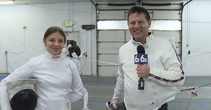 Roland Beres fences against Middleton teen set to compete in the 2025 Junior Fencing Olympics