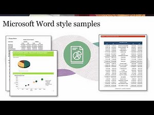 Working with Microsoft Word Style Samples in Narrative Reporting
