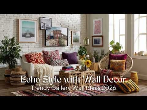 How To Decorate Boho Style with Wall Decor | Trendy Gallery Wall Ideas 2026
