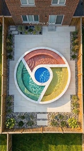 I Built a Massive Google Chrome Logo Pool in My Backyard!