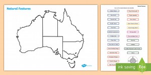 Australian States and Territories Natural Features Puzzle