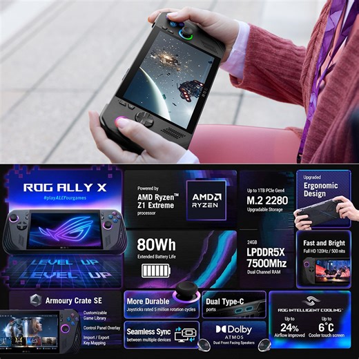 ASUS ROG Ally X Handheld Gaming PC Officially Unveiled, Packs Ryzen Z1 Extreme CPU