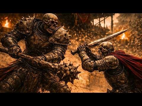 Apocalyptic Knights Jousting in a Scrap Yard – Cinematic Dark Metal Battle
