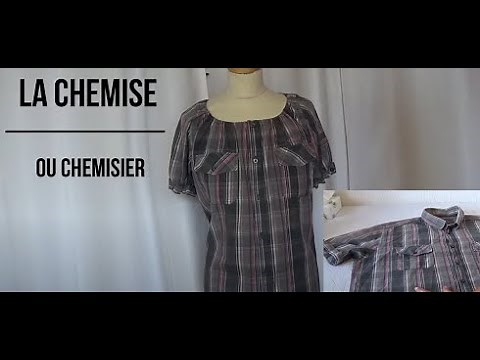 DIY #93 Transform a men's shirt into a blouse. 100% recycled. Easy sewing tutorial.