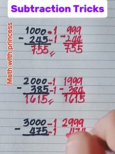 Subtraction Tricks #math #mathematics #mathwithprincess #mathreview #mathviral #mathlessons #mathtricks #subtractiontricks | Math with Princess