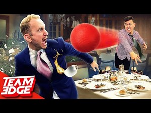 We played Dodgeball in a 5 Star Restaurant! *things got messy😂*