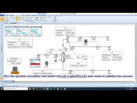 Dynamic simulation for Relief scenario Case B, Vessel fire part 1 v1