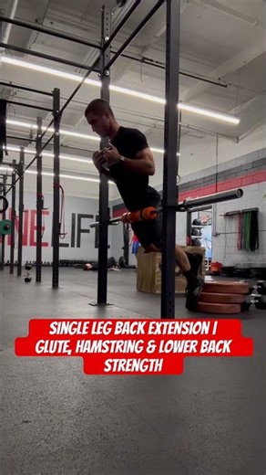 Single Leg Back Extension | Glute, Hamstring & Lower Back Strength #strengthtraining