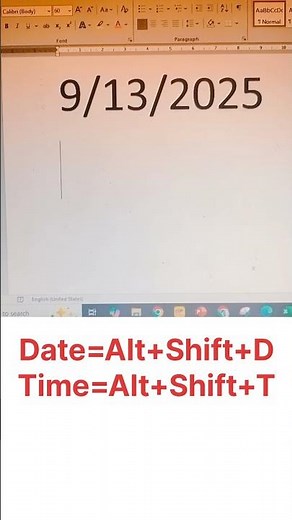 Insert Present Date & Time In MS Word