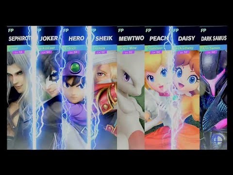 Super Smash Bros. Ultimate Amiibo 8-Player - Random at Mushroom Kingdom U & Flat Zone