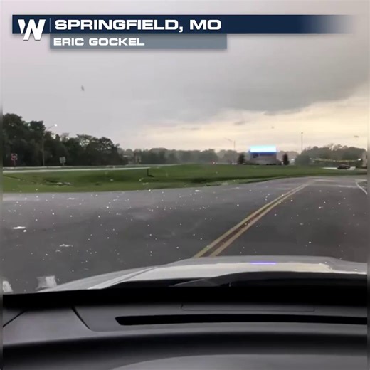 WATCH: A driver in Springfield, MO was absolutely PUMMELED by large #hail on Tuesday. Watch as baseball-size hailstones explode as they hit the ground, and how the roof recoils as they pound the top of the vehicle. #MOwx