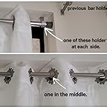 No Sectional Assembly Tension Curtain Rod 56-104 Inch, 1" Diameter Spring Long Adjustable Shower Curtain Rods for Bathroom Windows Closet No Drilling No Rust, Black