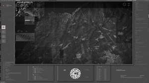 Military Air Base Geolocation Tracking Via Futuristic Army Network. Futuristic Army Network Satellite Scanning Process. Futuristic Army Coordinates Tracking Via Satellite Transmitted Data Network.