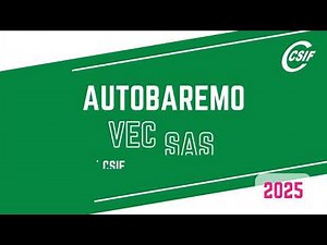 VEC SAS: Cómo realizar el autobaremo para las oposiciones de 2025 (Categorías gestión y servicios)