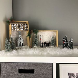 Charles Dickens-inspired Christmas shadowbox