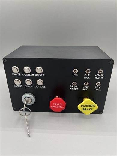 Durable Truck Sim Button Box USB Control Panel With Key Ignition | ATS ETS2 Simulator - Etsy Australia