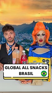 Benjamin Paré on Instagram: "GLOBAL ALL SNACKS 🇧🇷 BRASIL With @benpare and @pythia.queen @rupaulsdragrace #brasil #snacks #munchbang #tastingsnacks #foodtasting #comedy #funnyvideo #food #globalallstars #dragrace #dragracecanada #dragqueen #chips #candies #chocolate #internationalfood #dragrace"