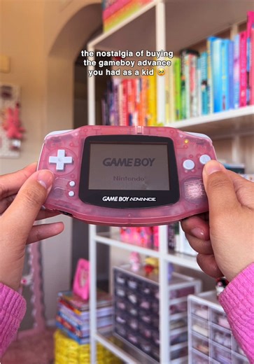 this sound instantly brought back memories 😭💗 i had a translucent pink gameboy advance growing up & since we’ve been slowly collecting vintage games from our childhood, i knew i had to get this :) #gameboyadvance #nintendo #nostalgia #gaming #2000s