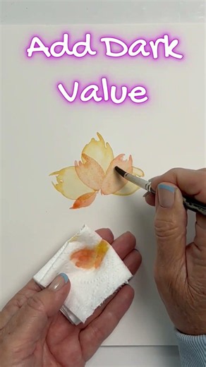 How to Paint a Layered Transparent Watercolor Flower 🌸 Beginner Tutorial #youtubeshorts #shorts