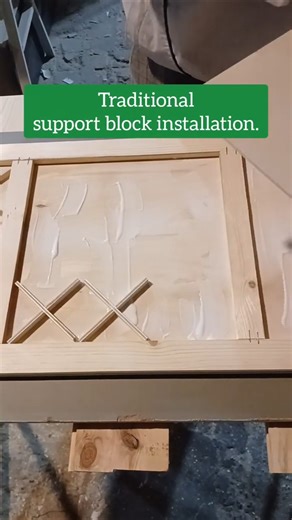 Setting Support Blocks for Marquetry (Old Method #shorts #carpentry