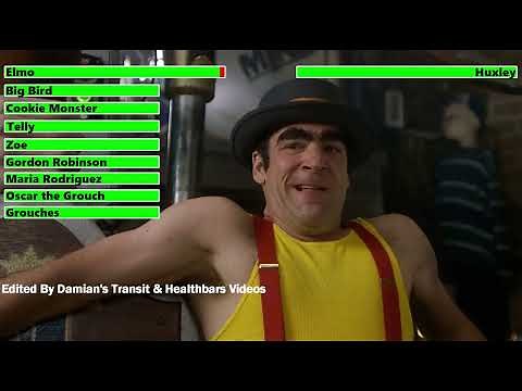 The Adventures of Elmo in Grouchland (1999) Final Battle with healthbars