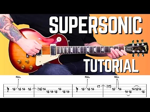 Supersonic Guitar Lesson | Oasis Guitar Tutorial | FREE DOWNLADABLE TABS