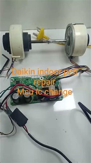 daikin indoor pcb mcu ic short replace ic
