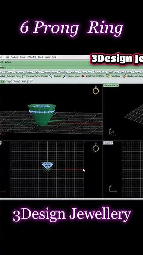 ||🔷How to make 6 Prong Head Ring in Matrix 9.0🔷|| #Matrix 9 || #Rhino 3D || #Tutorial