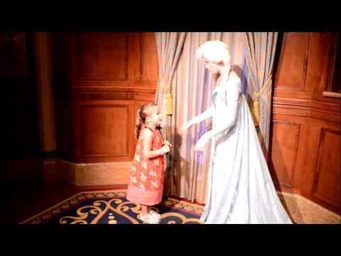 Princess Anna and Elsa from Frozen Meet and Greet at the Magic Kingdom